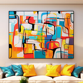 Vibrant Canvas Mosaic