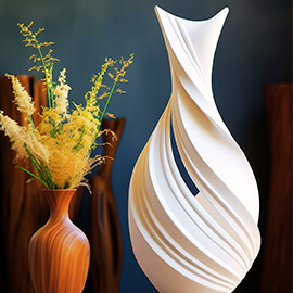 Spiral Sculpture Vase