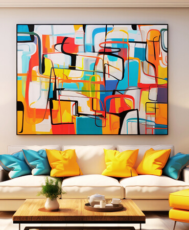 Vibrant Canvas Mosaic